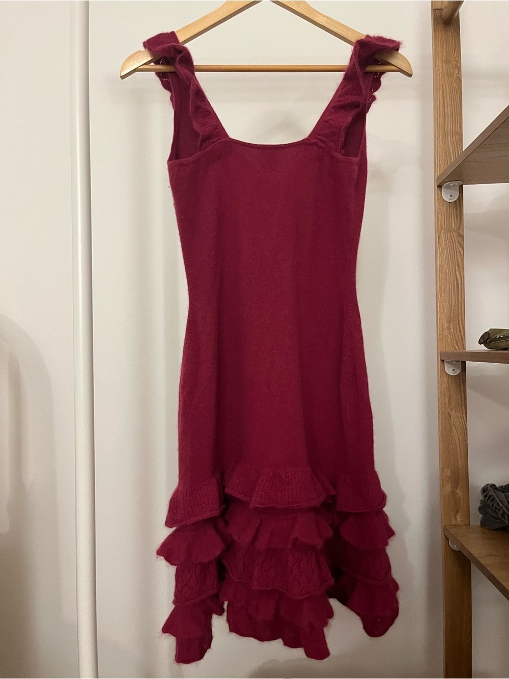 Luisa Spagnoli Ruffle Knit Angora Mini Dress - Picture 7 of 12